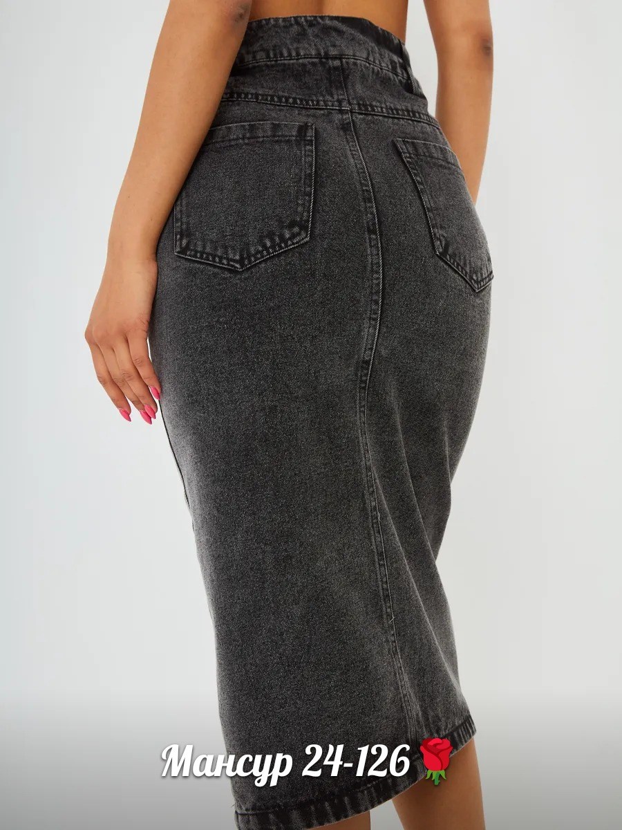 юбка женская джинсовая,юбка джинсовая миди с разрезом спереди gunikstyle,юбка джинсовая,джинсовая юбка с идеальной посадкой,юбка женская
