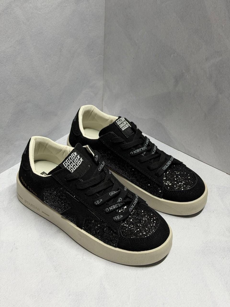 golden goose black glitter hi star sneakers,голден гус кеды черные,кеды golden goose,black glitter golden goose sneakers,golden goose femme sneakers ball star black glitter
