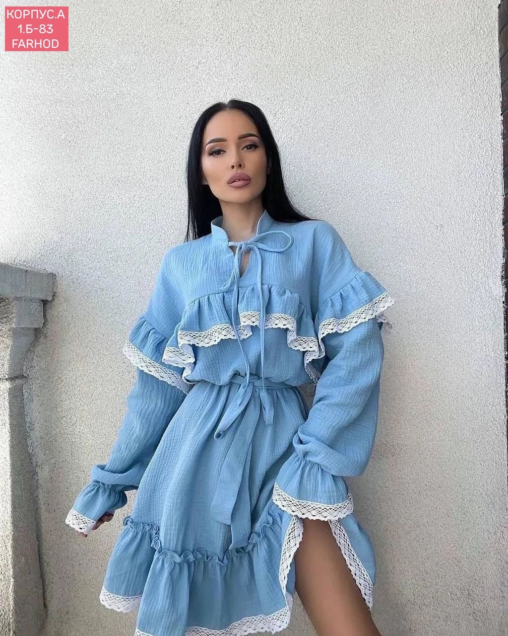 короткое платье,черное платье с рюшами,модные платья,платье с воротником,платье черное