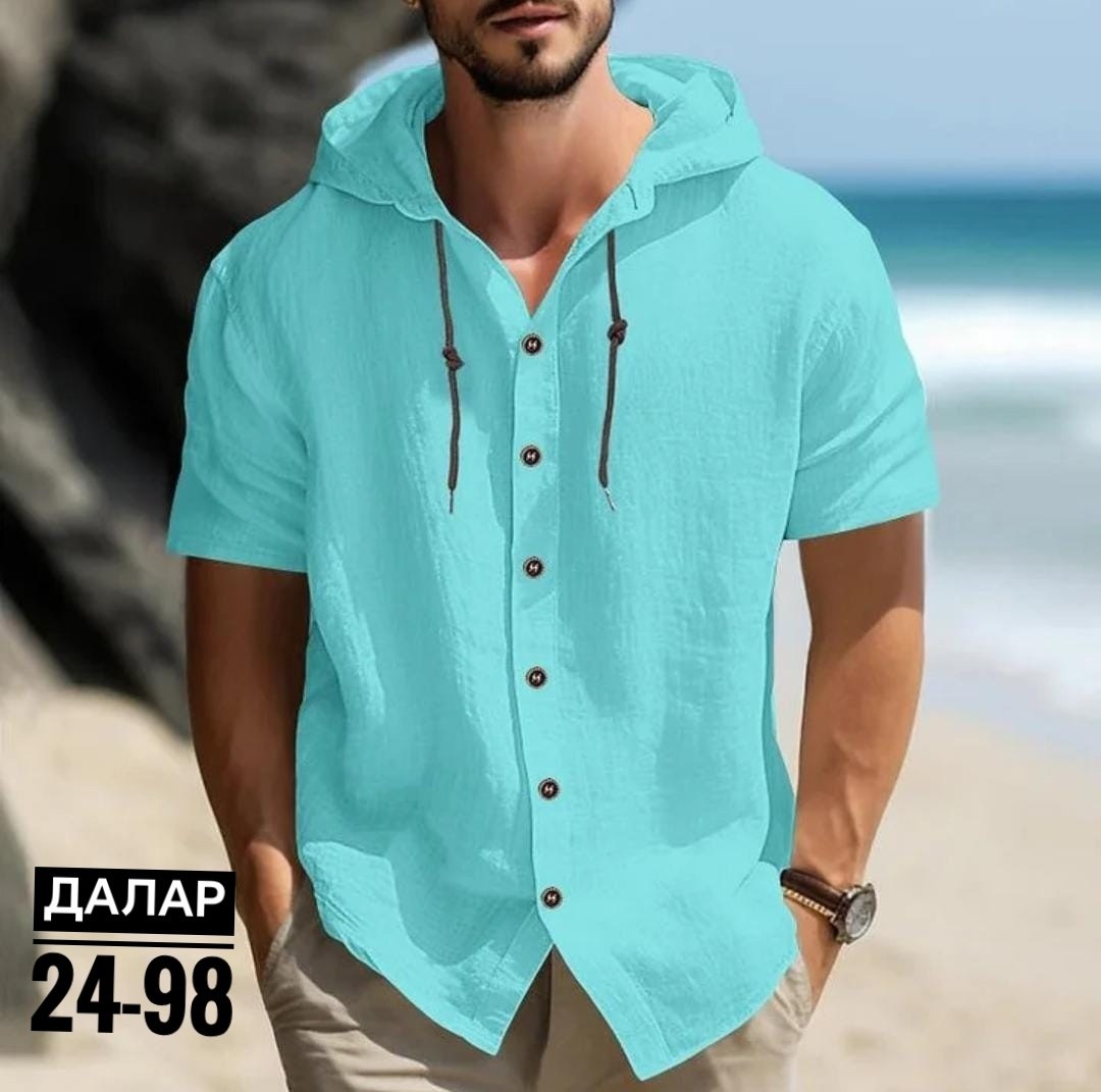 мужская повседневная рубашка,рубашка мужская с капюшоном,повседневная рубашка,льняная рубашка мужская,рубашка с капюшоном