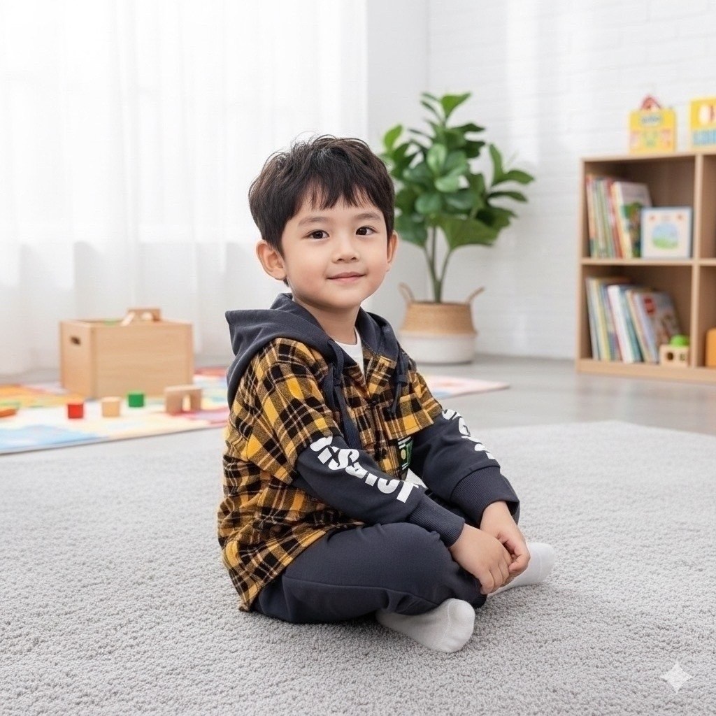 рубашка клетчатая комбинированная с капюшоном kid's love,рубашка в клетку теплая оверсайз с капюшоном hid trendy,комплект одежды для мальчика,детская фланелевая рубашка с комбинированными рукавами, ка