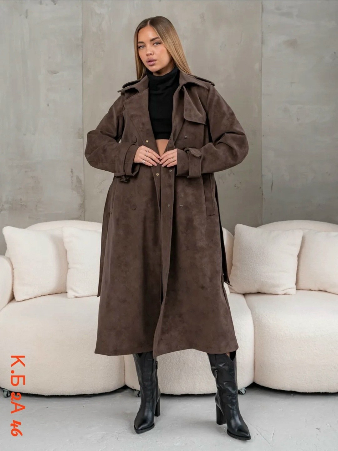 тренч замшевый пальто maris,замшевый плащ,замшевый тренч,классическая коричневая замшевая женская куртка с поясом,замшевая куртка