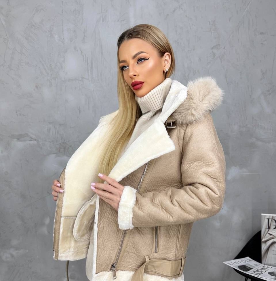 бежевая куртка дубленка большой размер,дубленка укороченная женская,дубленка пилот женская,дубленка авиатор,женская дубленка