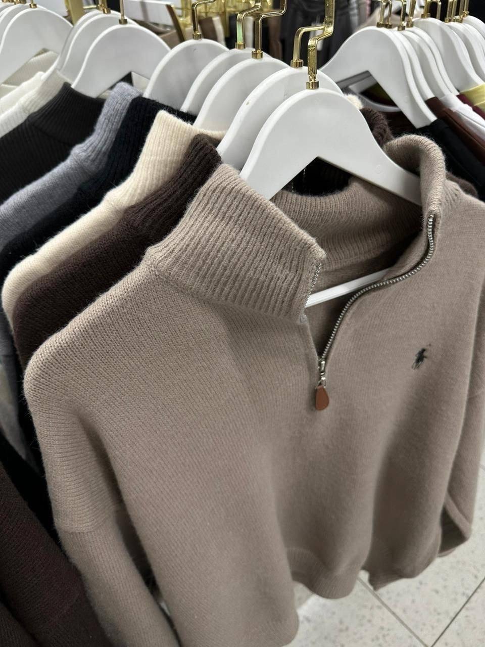 свитер кашемир,мужской свитер,polo ralph lauren свитер с вышивкой polo pony коричневый,свитер,свитер поло