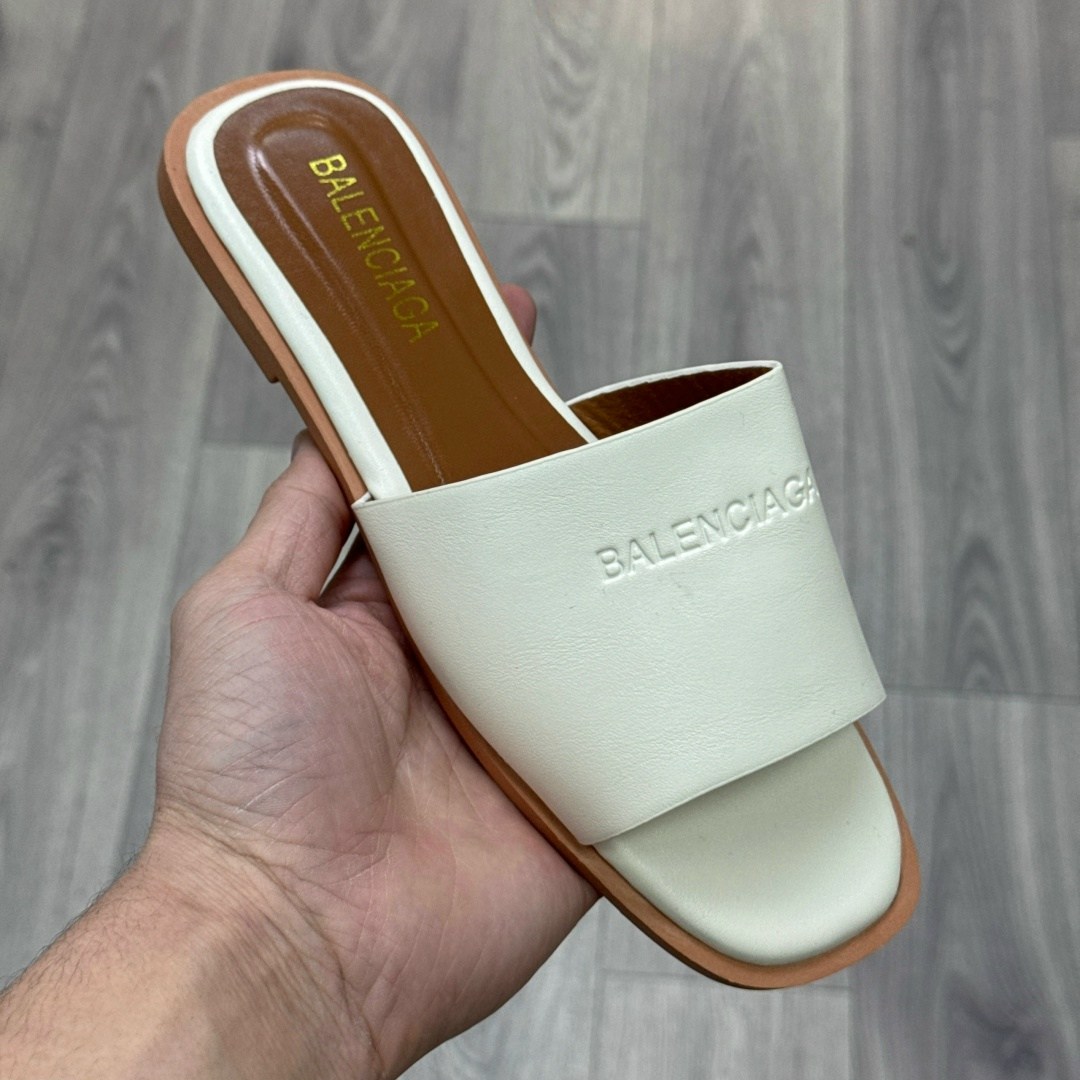 ,женские шлепанцы,шлепанцы летние,шлепки баленсиага белые,женские шлепки