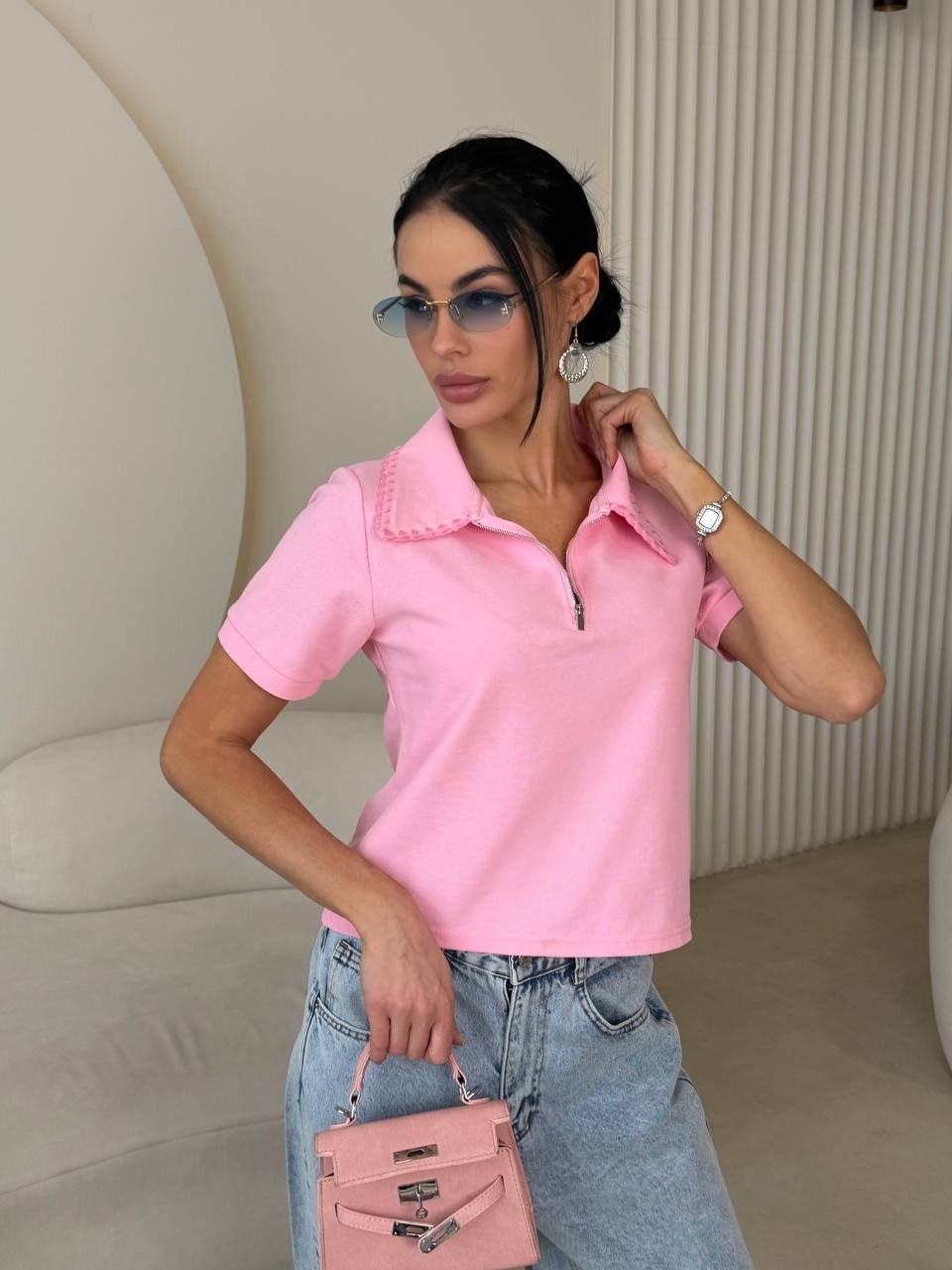 футболка-поло женская,одежда стильная,футболка женская,поло женская