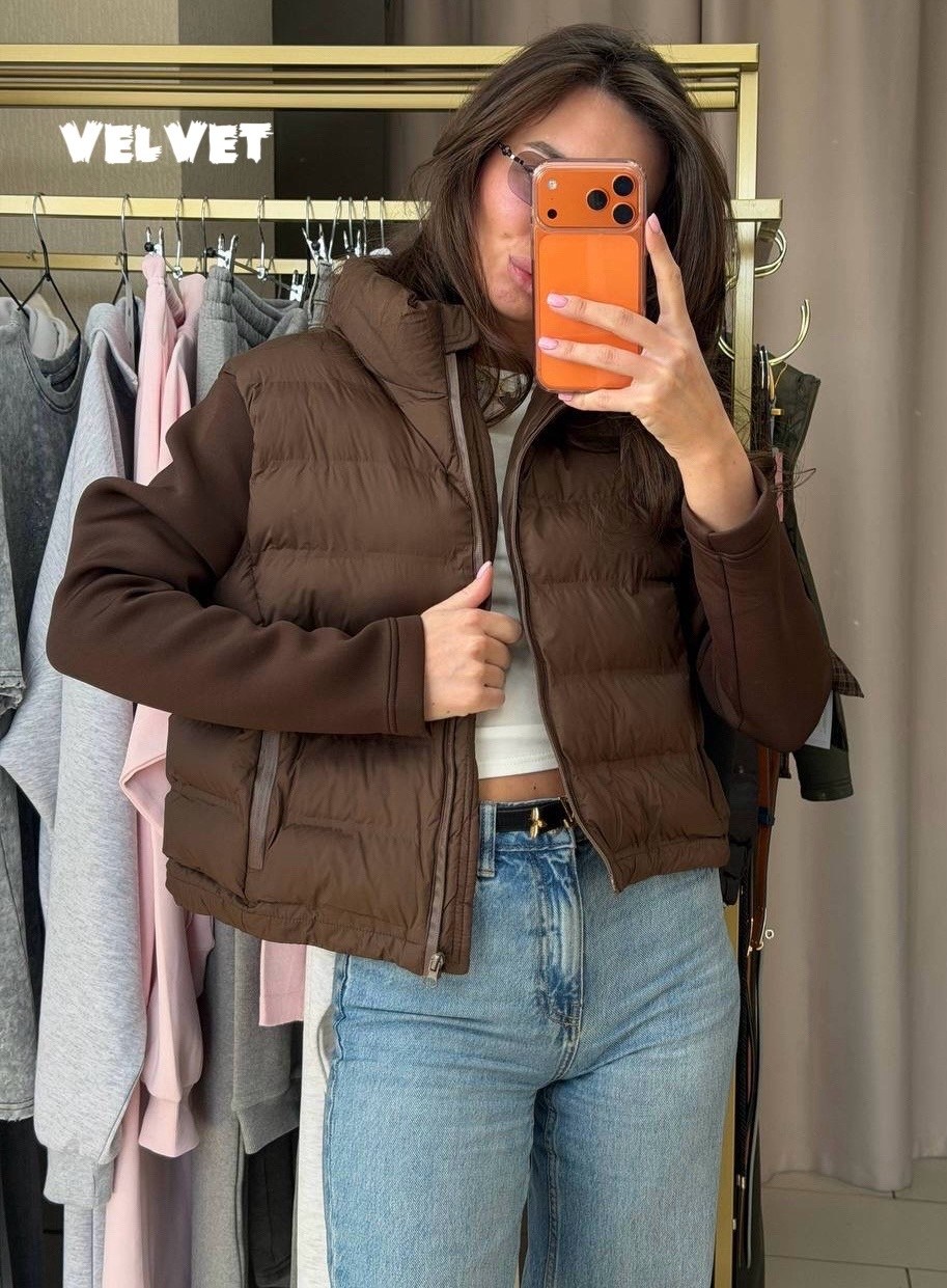 жилетка женская,коричневая жилетка женская,жилет,жилетка,теплая куртка