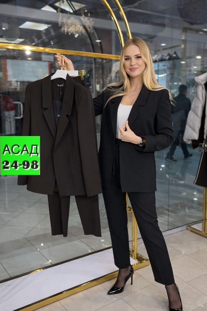 женский брючный костюм,брючный костюм dilana vip 1942/2 черный,брючный костюм,костюм брючный dilanavip 1942/2 черный,костюм брючный dilanavip 1942-2