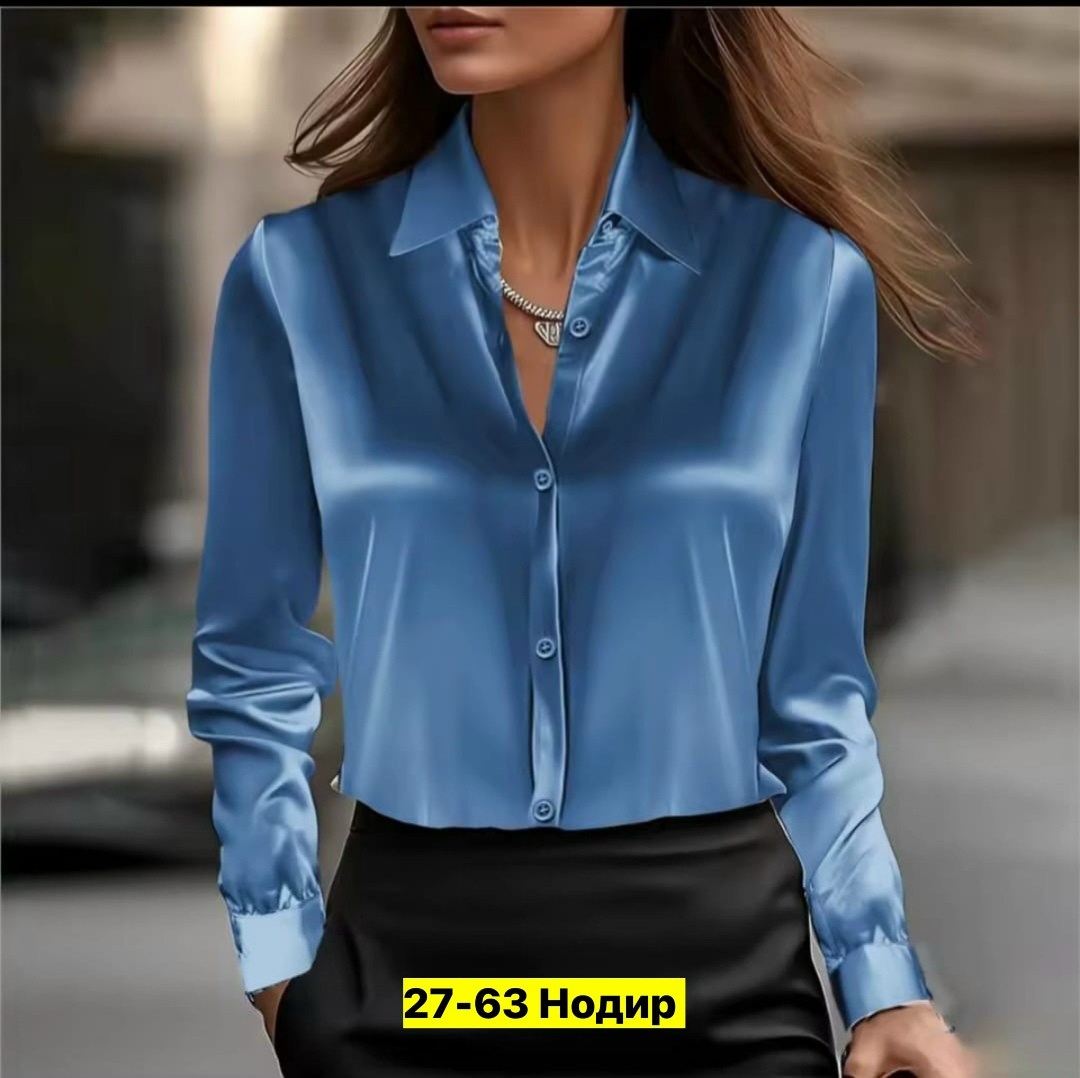 блузка из шелка,блузка женская мода однотонная атласная шелковая рубашка с длинными рукавами,женская шелковая рубашка,блузка женская летняя,женская атласная рубашка