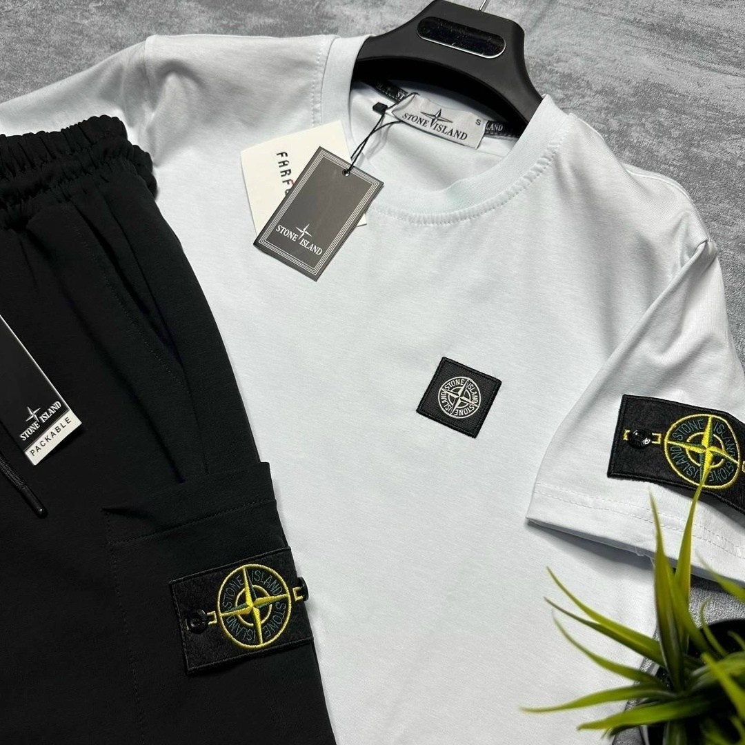 костюм футболка шорты,спортивные костюмы мужские,костюм с шортами мужской,костюм с шортам,спортивный костюм stone island