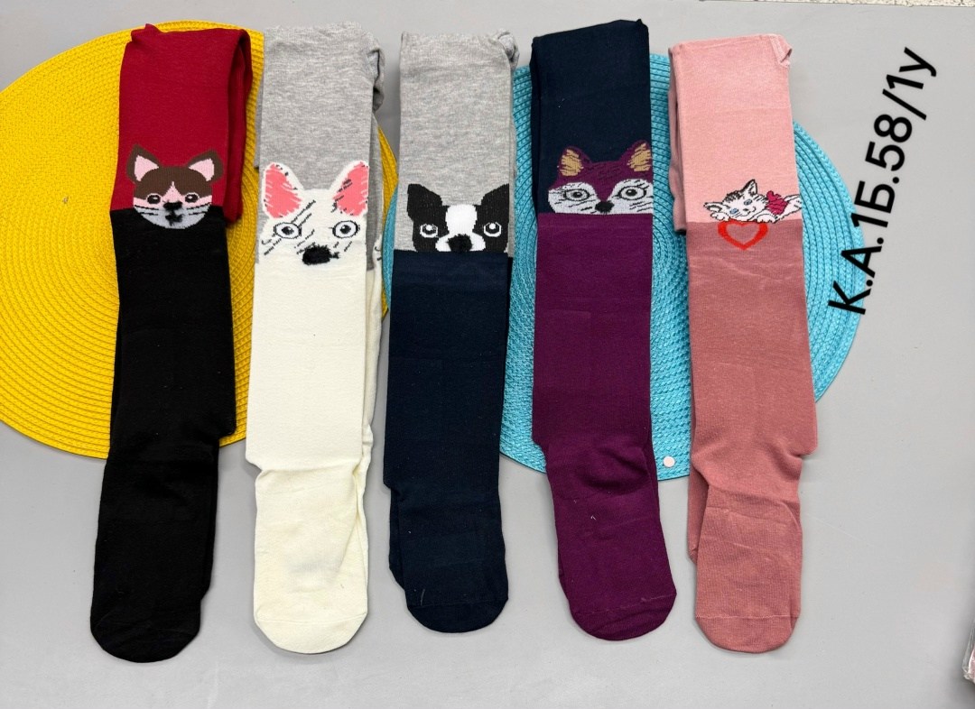 колготки с кошками роза 9906,колготки детские,детские колготки с кошками,колготки для девочек,колготки детские для девочек