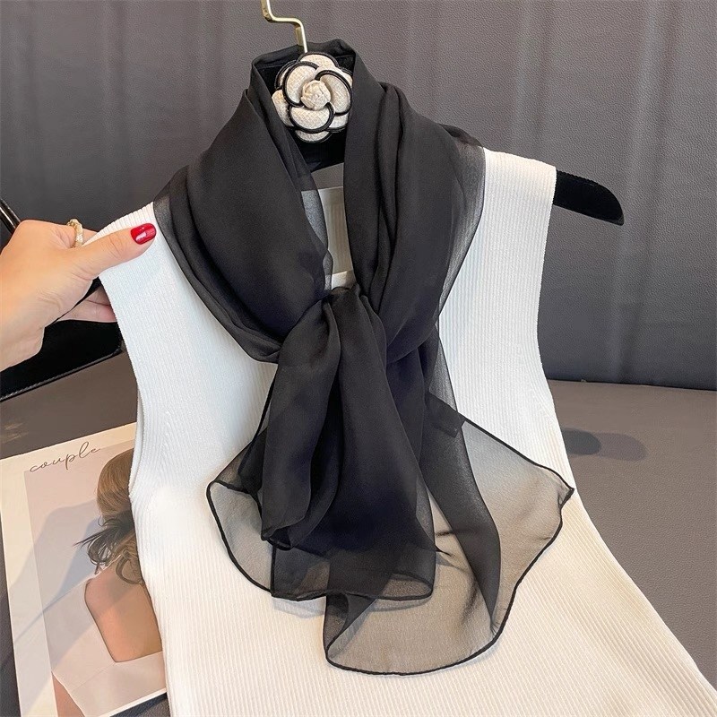 шарф шелковый женский,тонкий шифоновый шарф,шарф шелковый,шифоновый шарф,шарф женский длинный