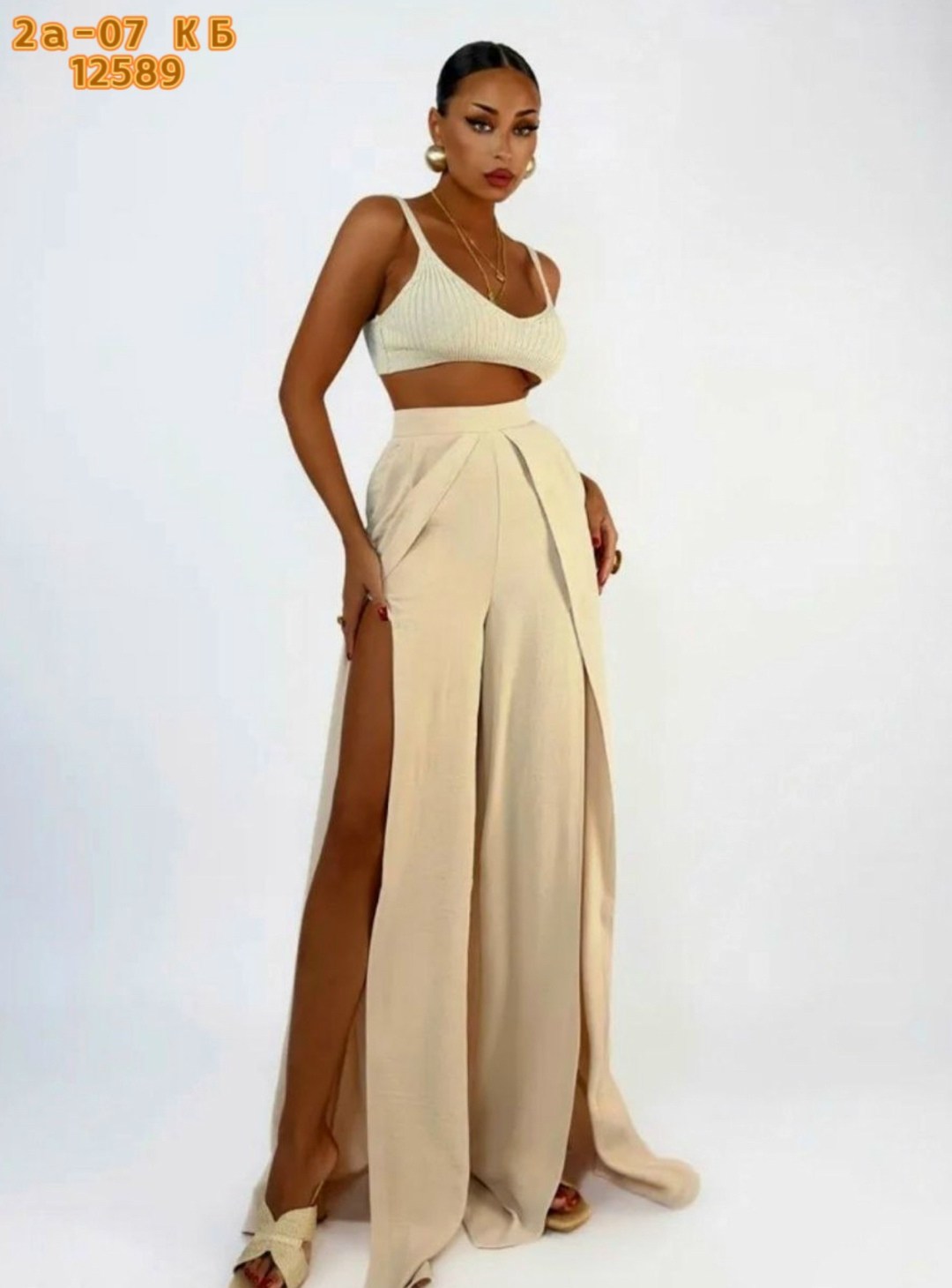 брюки палаццо с разрезами,женские летние брюки палаццо,шифоновые брюки палаццо,бежевые брюки палаццо,брюки палаццо с завышенной талией