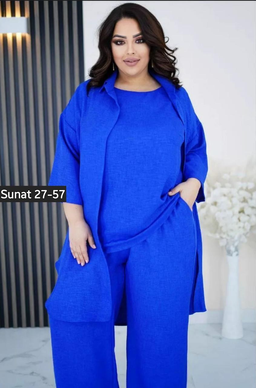 нарядный брючный костюм,женские костюмы больших размеров,женские костюмы брючные,костюм брючный большие размеры,костюм жатка женский летний брючный