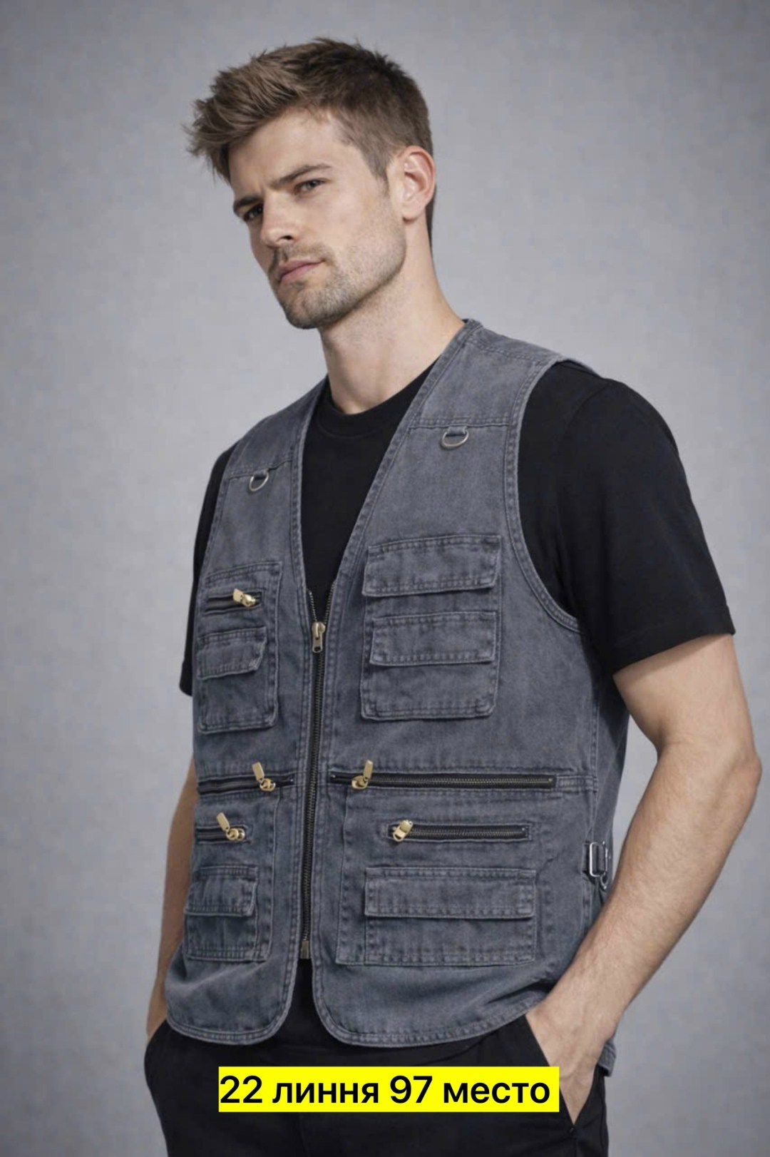 джинсовая жилетка мужская с карманами,жилет джинсовый мужской,жилет мужской,джинсовый жилет,джинсовая жилетка
