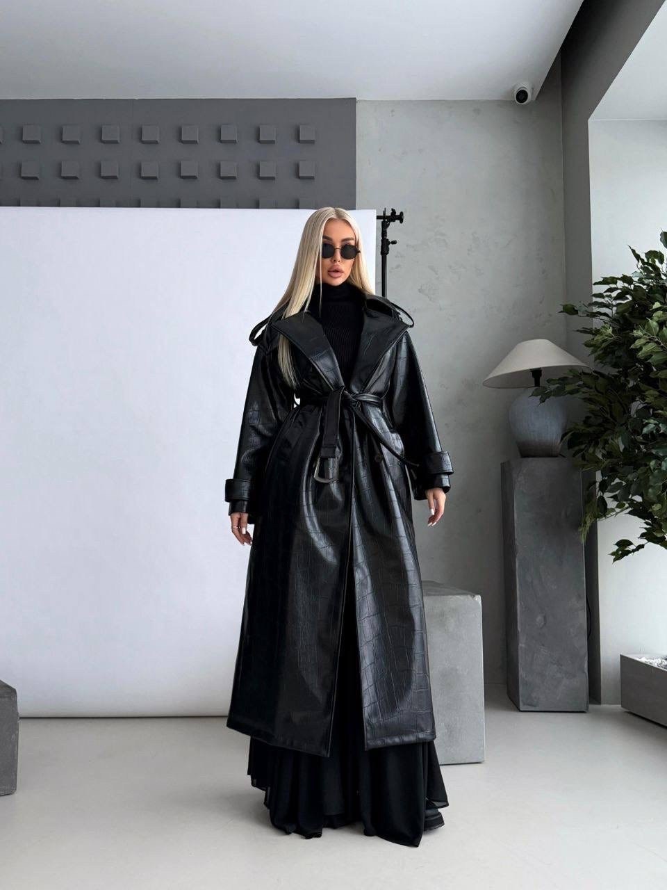 кожаный плащ тренч,тренч кожаный,кожаный тренч женский,кожаный плащ женский,тренч эко кожа