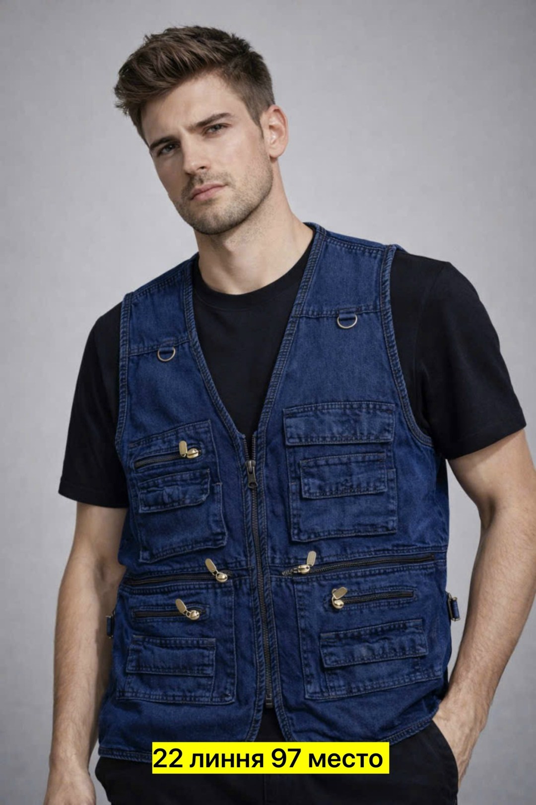 джинсовая жилетка мужская с карманами,жилет джинсовый мужской,жилет мужской,джинсовый жилет,джинсовая жилетка