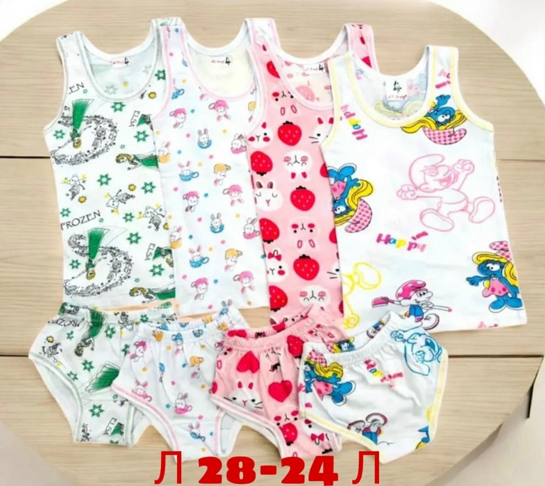 комплект белья для девочки майка и трусы шорты m-baby,комплект белья для девочки майка и трусы слипы m-baby,комплект белья для девочки майка,комплект нижнего белья для девочки майка и трусы,комплект б