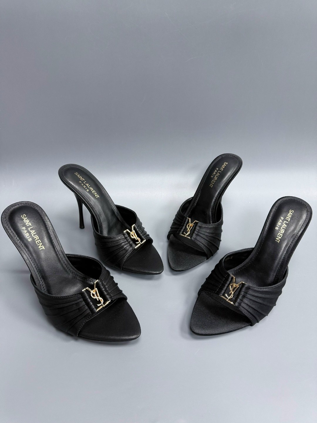 ,босоножки на каблуках,кожаные мюли,босоножки yves saint laurent,мюли на каблуке