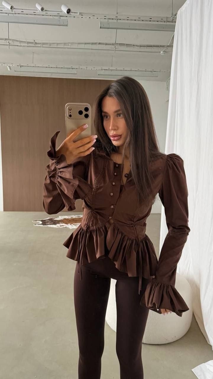 блузка с оборками,блуза,женская кофта,женская рубашка