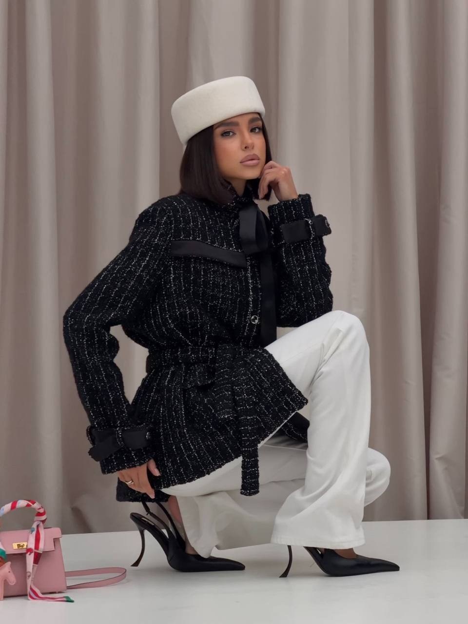 пиджак оверсайз без воротника с поясом itmy 270514126,жакет с поясом,зимняя пальто,твидовые костюмы