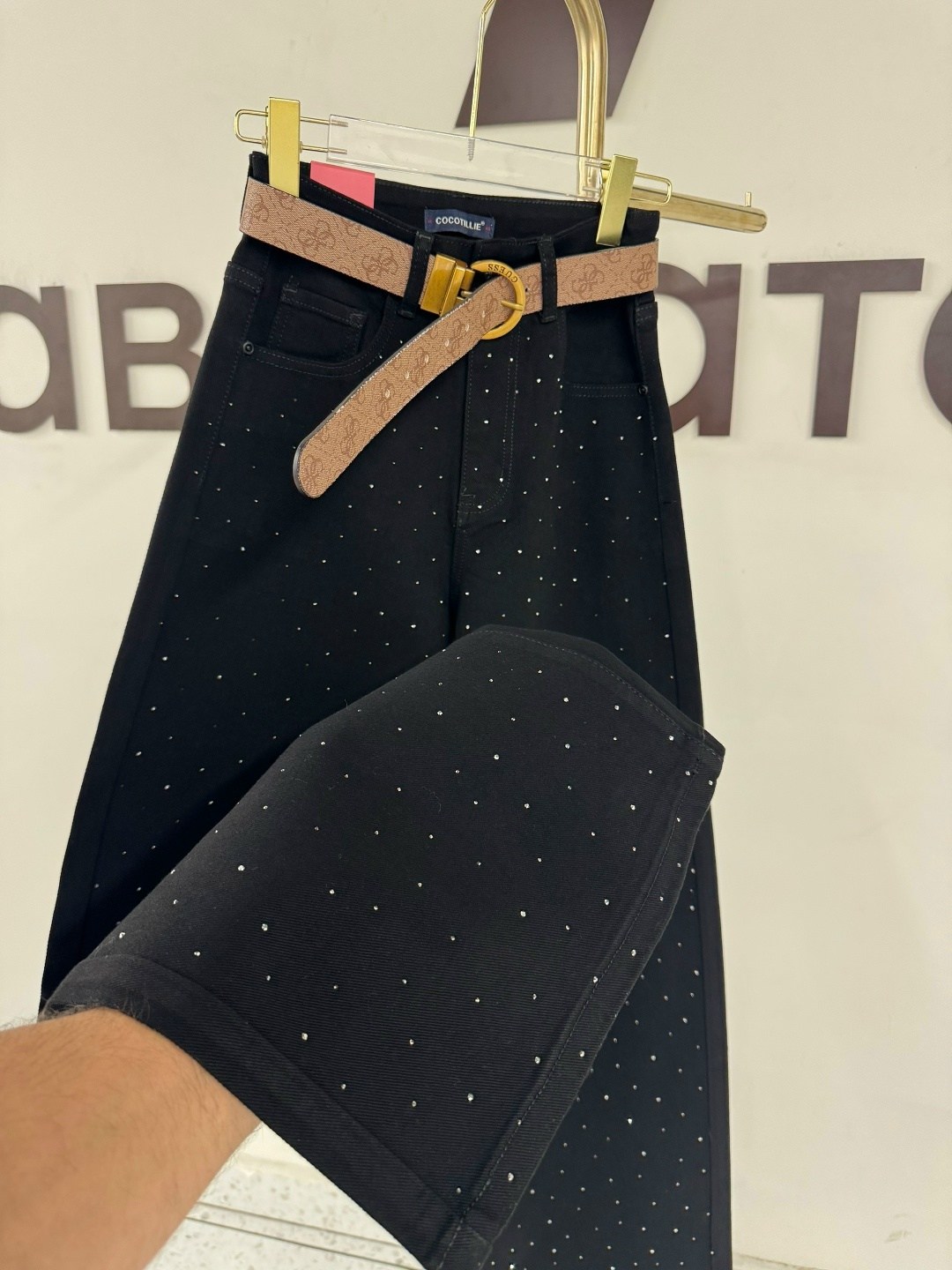 брюки со стразами,широкие брюки,брюки женские широкие,брюки для женщин,брюки широкие бархатные со стразами befree