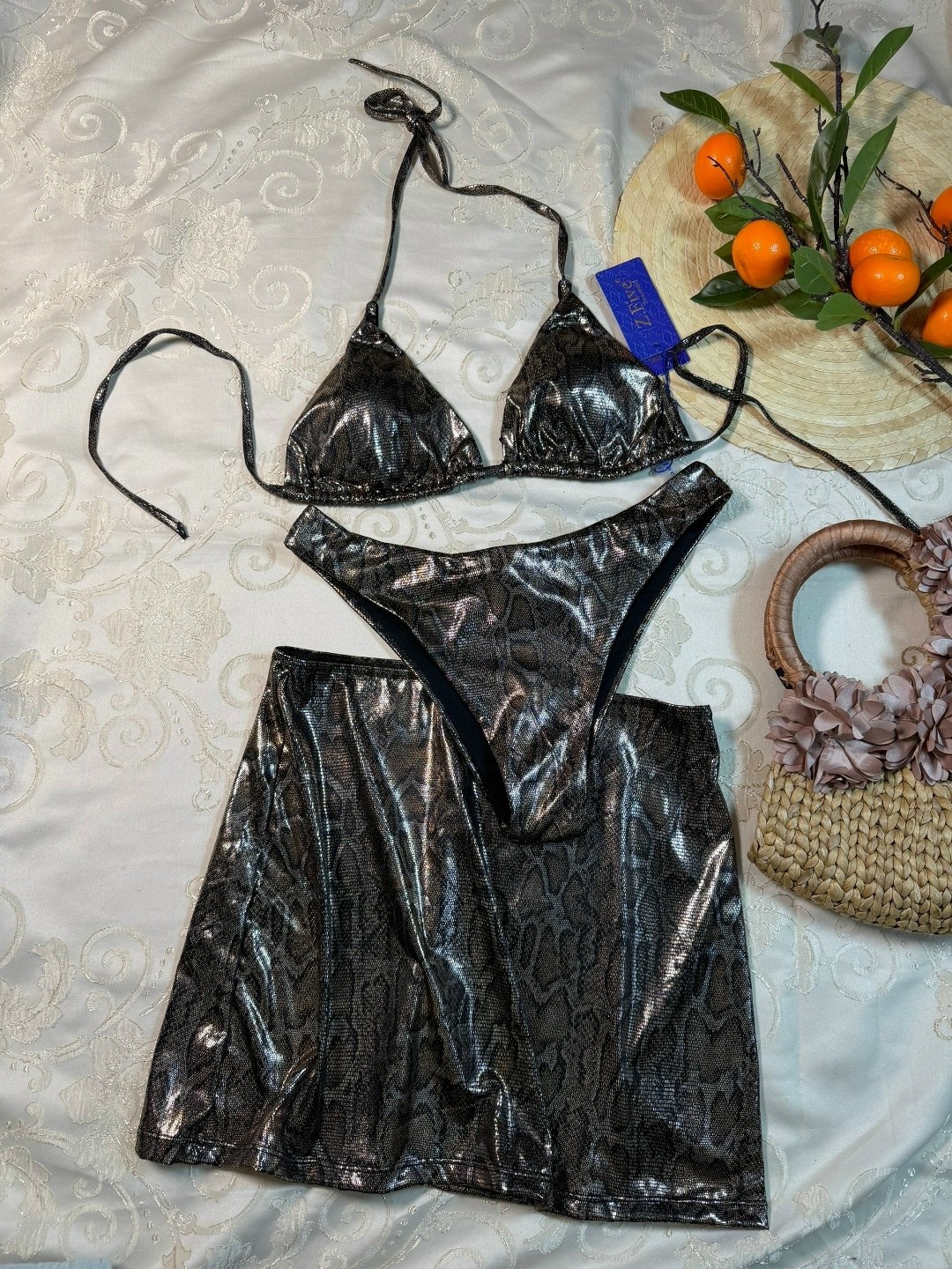 купальник женские,купальник женский сексуальный,металлизированный купальник,бикини купальные,купальник из трех предметов