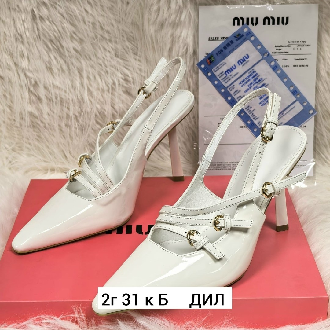 ,женские туфли,женские босоножки,туфли miu miu,кожаные босоножки miu miu белые на высоком каблуке