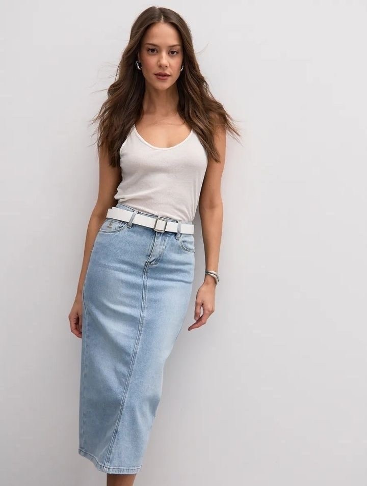 джинсовая юбка,юбки джинсовые миди,джинсовая юбка с разрезом спереди,джинсовая юбка золла,модели юбки