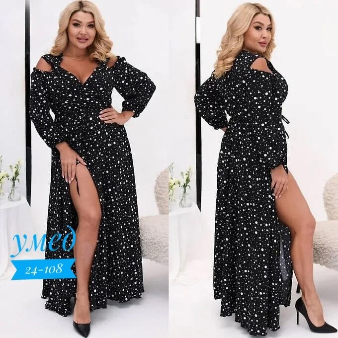 платье большие размеры,женское летнее платье,женские платья длинные,женское платье в горошек,длинное платье в горошек