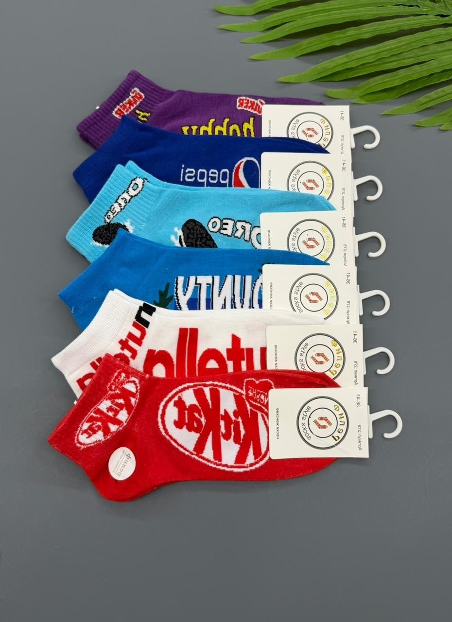 носки комплект,женские носки,женские носки turkan укороченные,носки цветные,носки набор