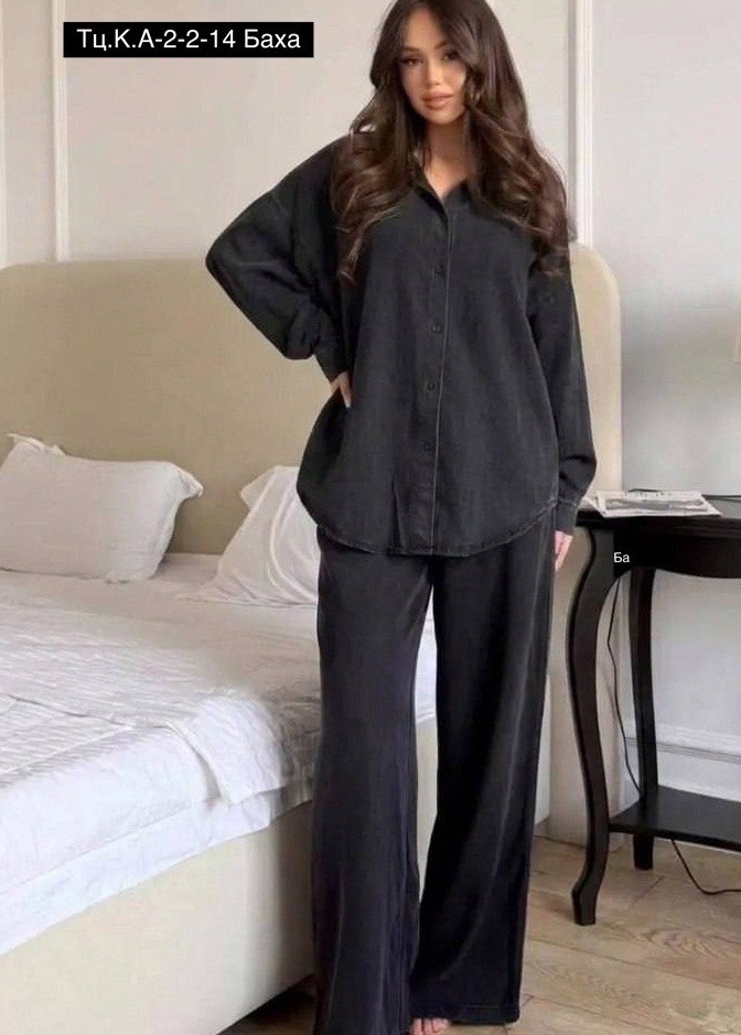 шелковый костюм в пижамном стиле женский брючный,костюм женский брючный шелковый в пижамном стиле чёрный,брючный костюм шелковый в пижамном стиле оверсайз kopshop,костюм женский,брючный костюм женский
