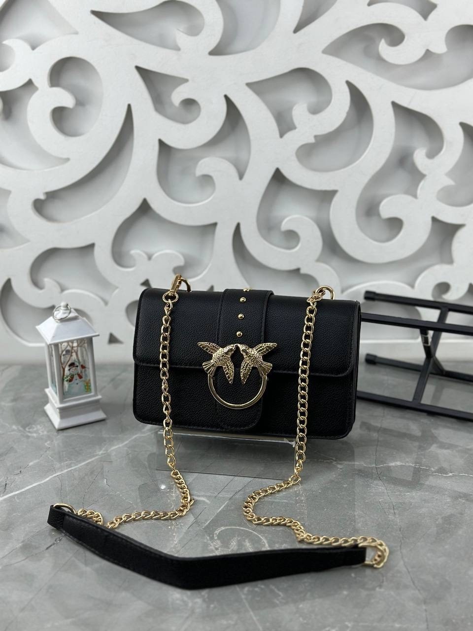 сумка pinko,pinko сумка с птичками,женская сумка pinko,сумка,сумка pinko черный