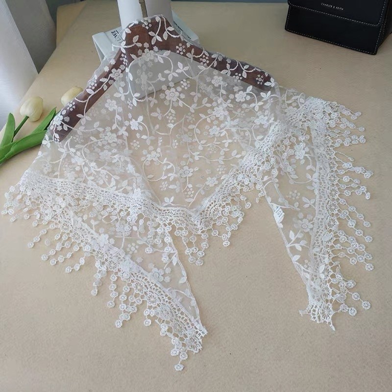 прозрачный шарф,женский треугольный шарф для церковной молитвенной шаль,кружевной платок,кружевной шарф,косынка для венчания