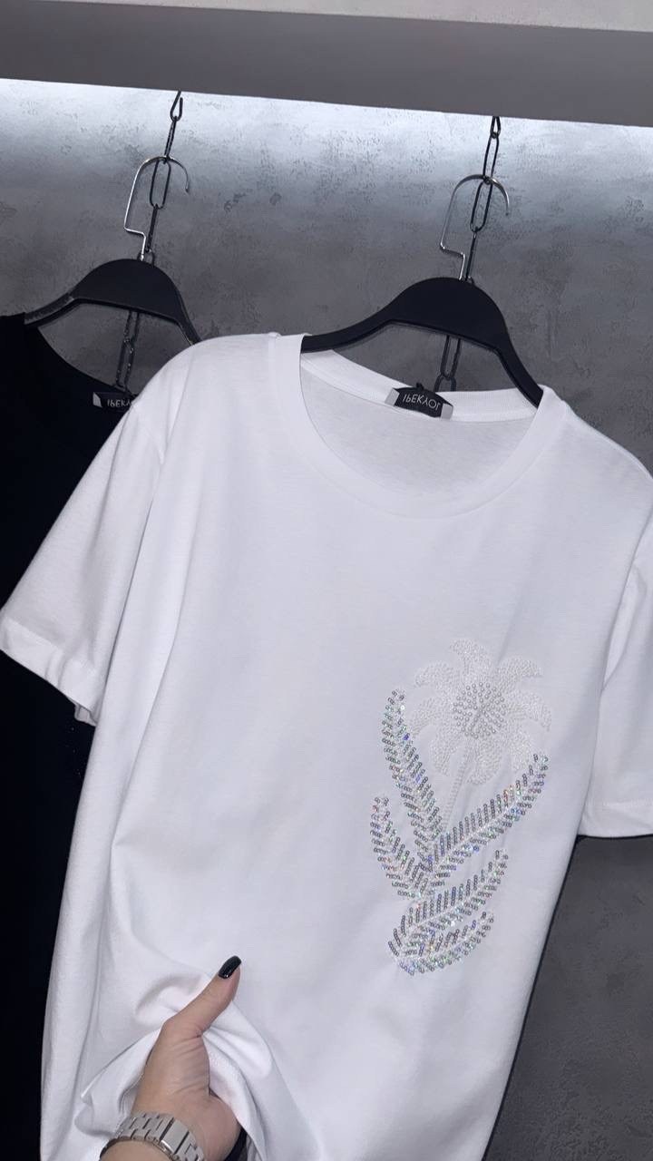 футболки женская,китайские футболки со стразами,белая женская футболка,футболка со стразами,футболки белые