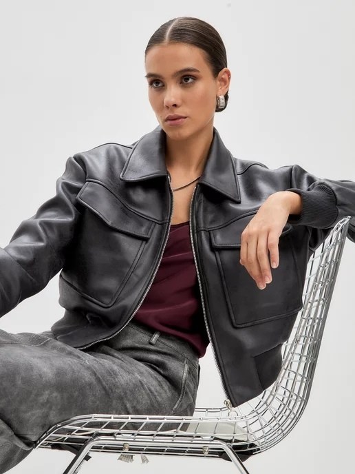 бомбер женский из качественной экокожи,бомбер женский velive черный экокожа,куртка бомбер,кожаная куртка,бомбер кожаный