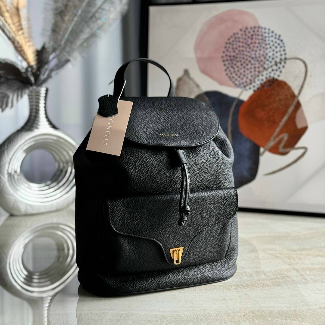 рюкзак coccinelle,женские рюкзаки,черные женские рюкзаки coccinelle,рюкзак,рюкзак coccinelle beat soft черный