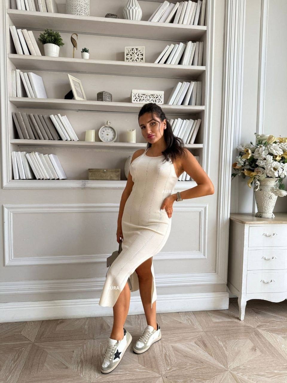 сарафан вязаный,трикотажное платье,платье летнее лапша,вязаное платье миди в рубчик,платье лапша вязаное