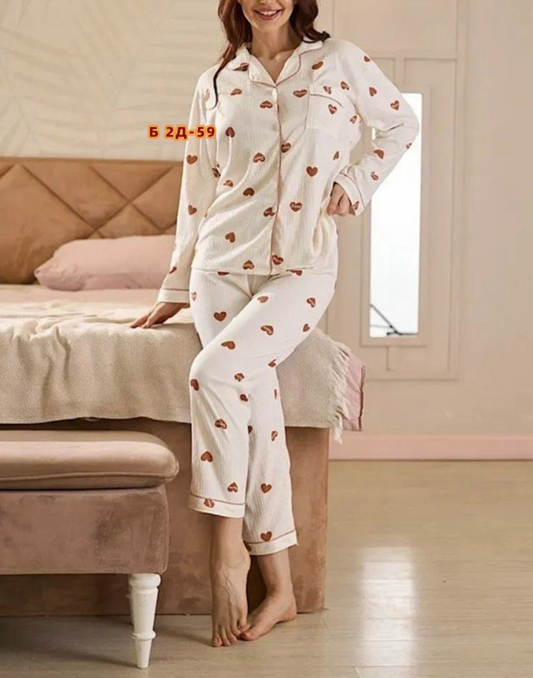 муслиновая пижама со штанами и рубашкой insomnimio,пижама со штанами и рубашкой y2k moolmeyno,пижама женская,пижама,пижама со штанами и рубашкой с сердечками gosu korean