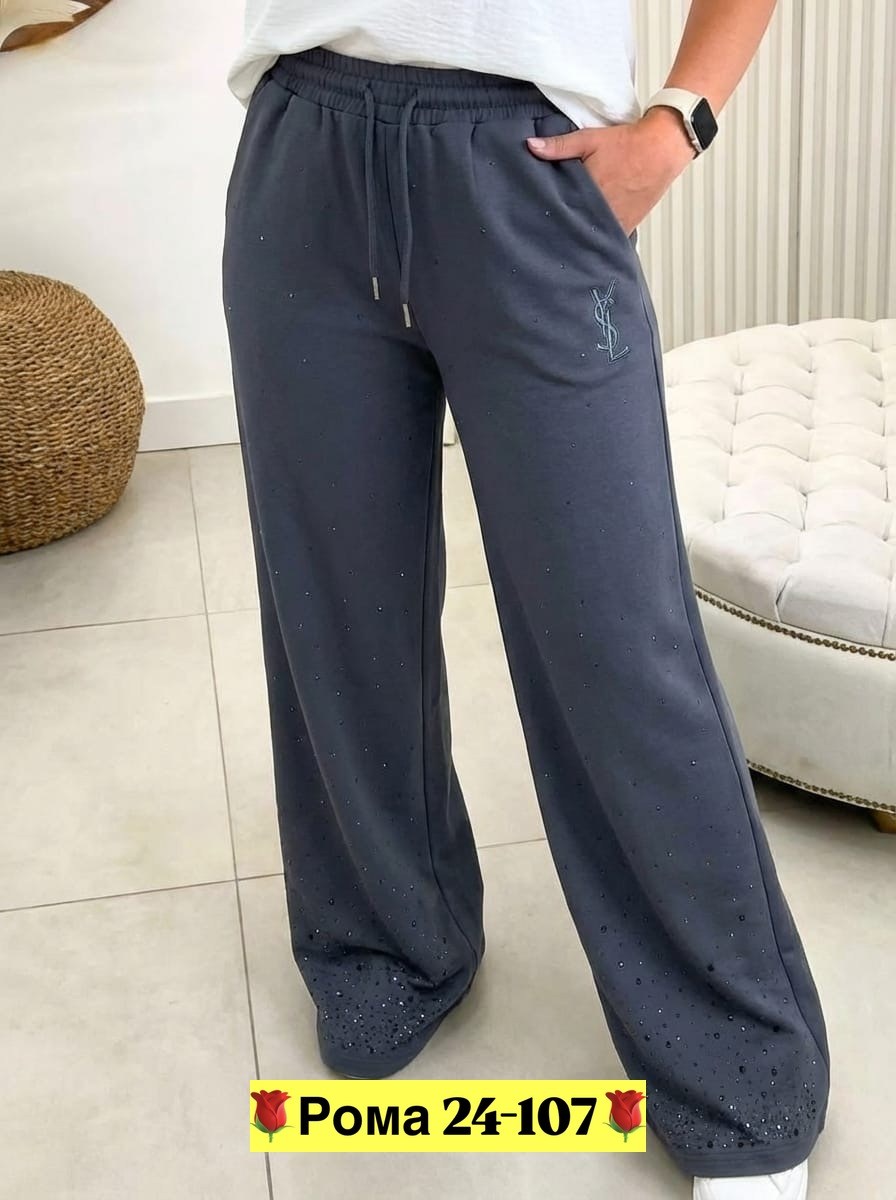 брюки широкие палаццо со стразами,женские брюки,брюки широкие,штаны палаццо,женские джинсы брюки