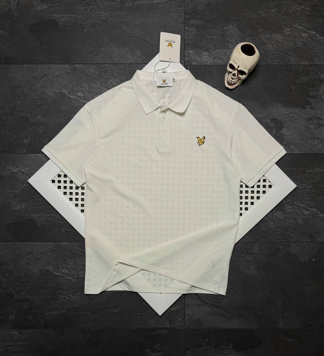поло lyle scott,поло с,белое поло lyle scott,футболки мужские белые