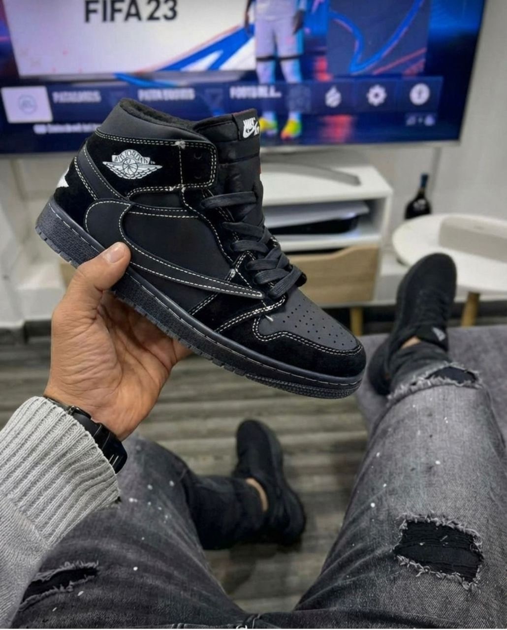 кроссовки-nike-travis-scott-x-air-jordan-1-high-black-phantom,,nike air jordan 1 og black phantom travis scott,travis scott x nike air jordan 1 high black phantom,кроссовки мужской женский annike