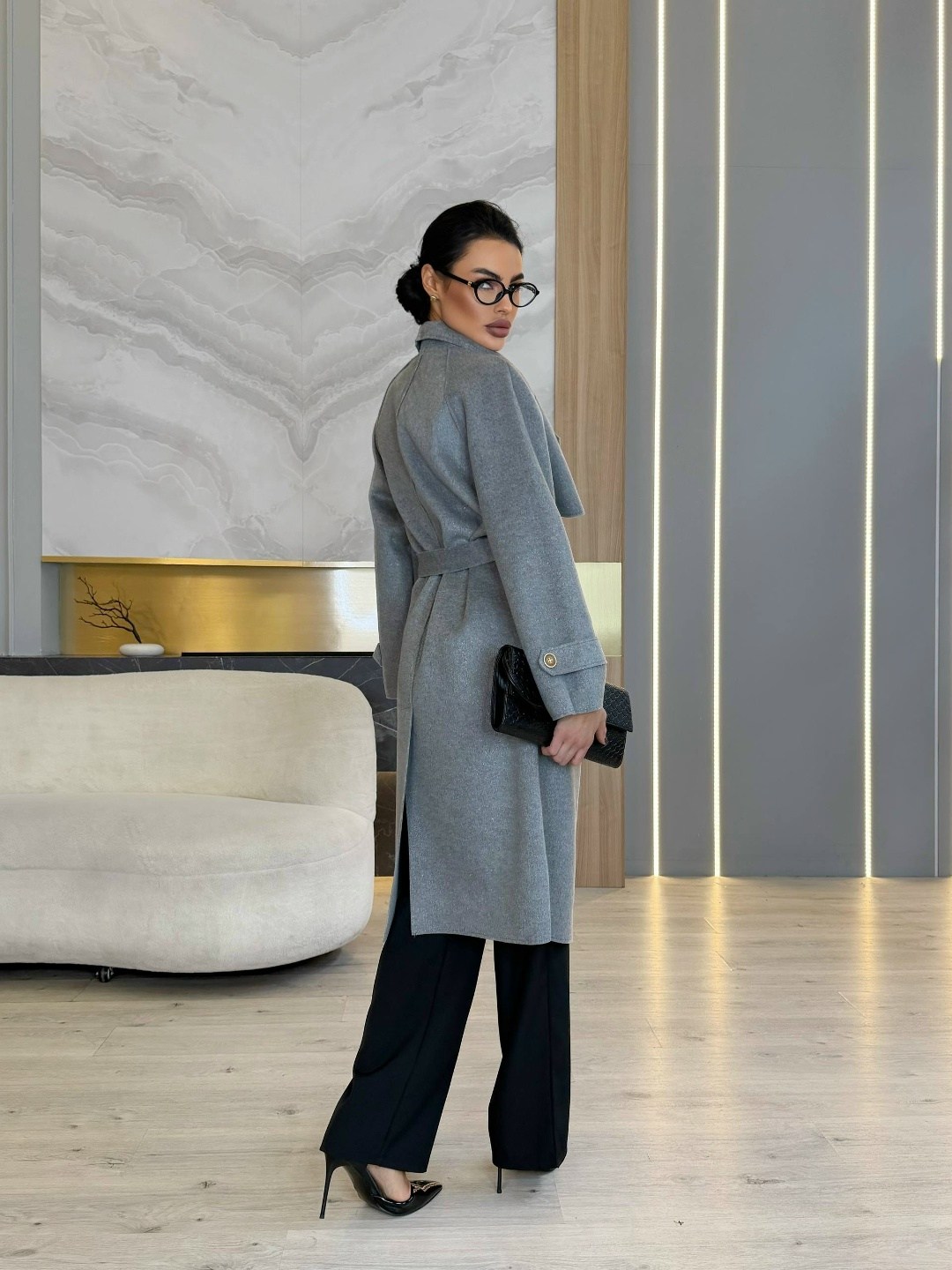 пальто зимнее длинное meltem,стильное пальто,женское пальто,серое пальто для женщин,пальто демисезонная