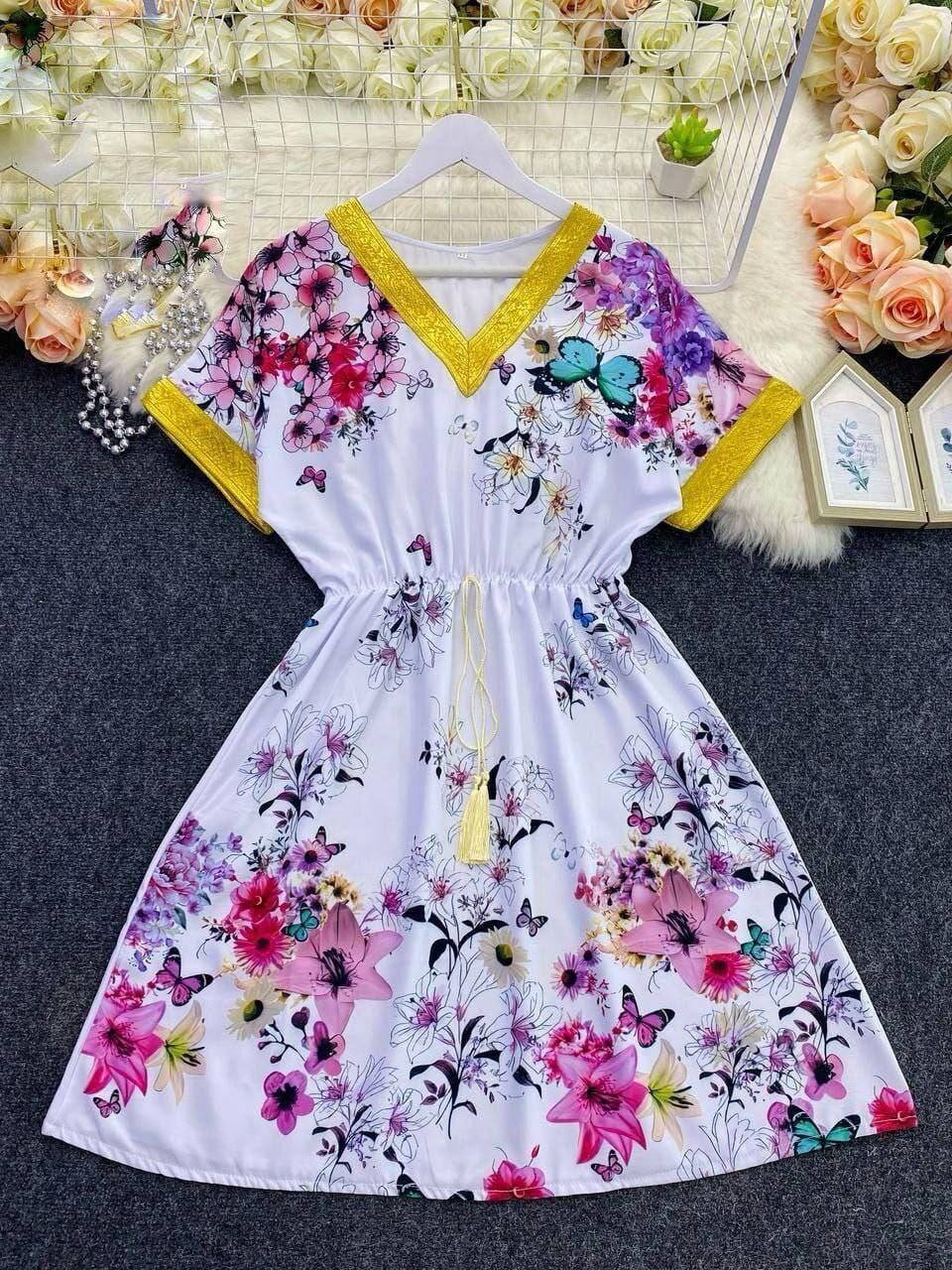 летнее женское платье,женское платье с цветочным принтом,женское платье с принтом,летнее платье с принтом,женское повседневное летнее платье