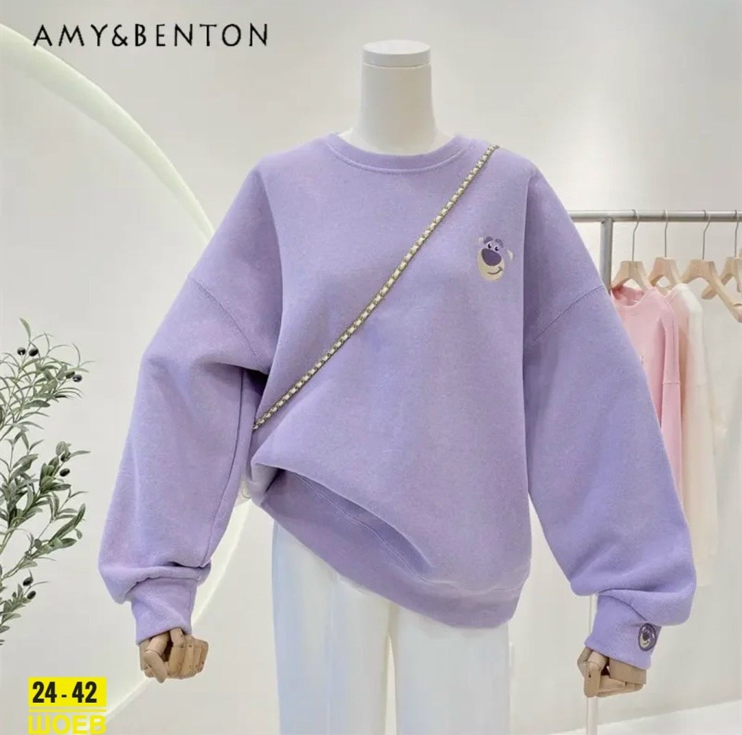 модные свитшоты,свитшот женский,повседневный свитшот,голубой свитшот,свитшот