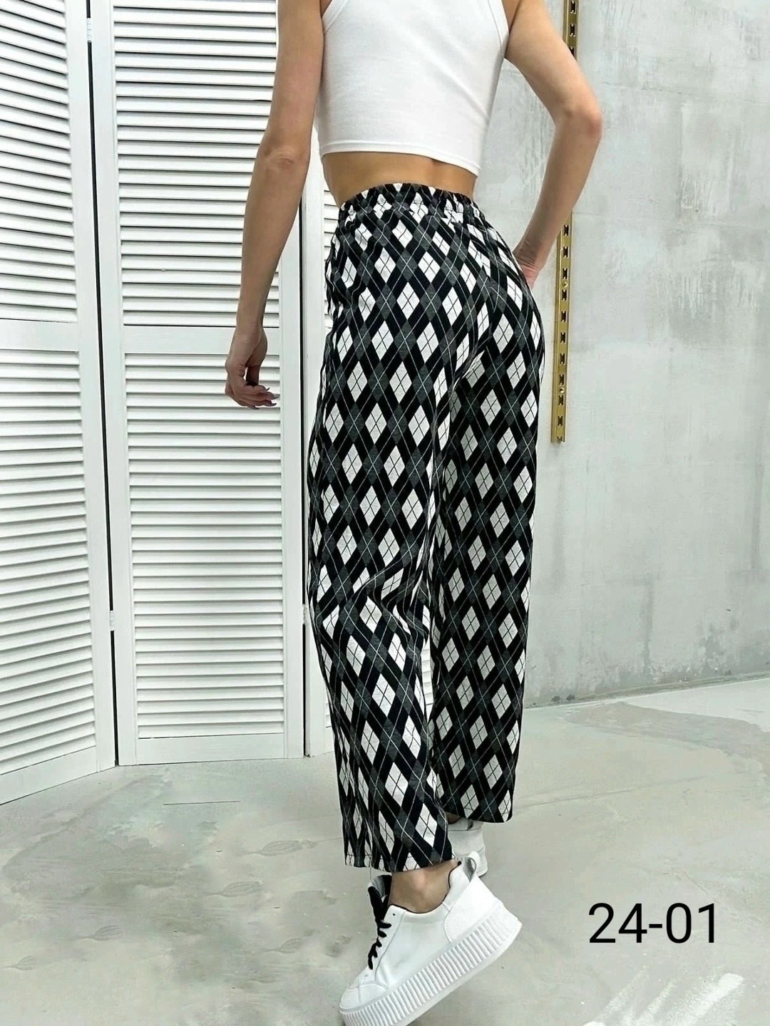 повседневные штаны,женские штаны,широкие брюки палаццо на резинке,штаны в клетку,прямые штаны