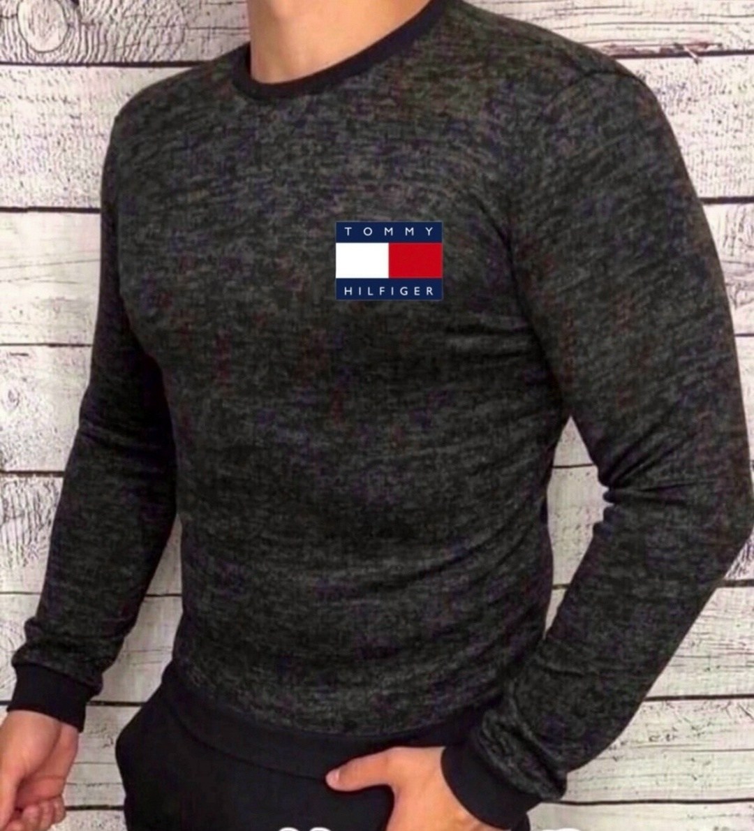 томми хилфигер кофта с большим лого,свитшот мужской tommy hilfiger,свитшот tommy hilfiger lw easy crew sweatshirt,свитшот мужская,свитшот tommy hilfiger серый