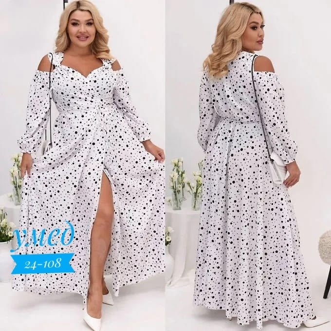 платье большие размеры,женское летнее платье,женские платья длинные,женское платье в горошек,длинное платье в горошек