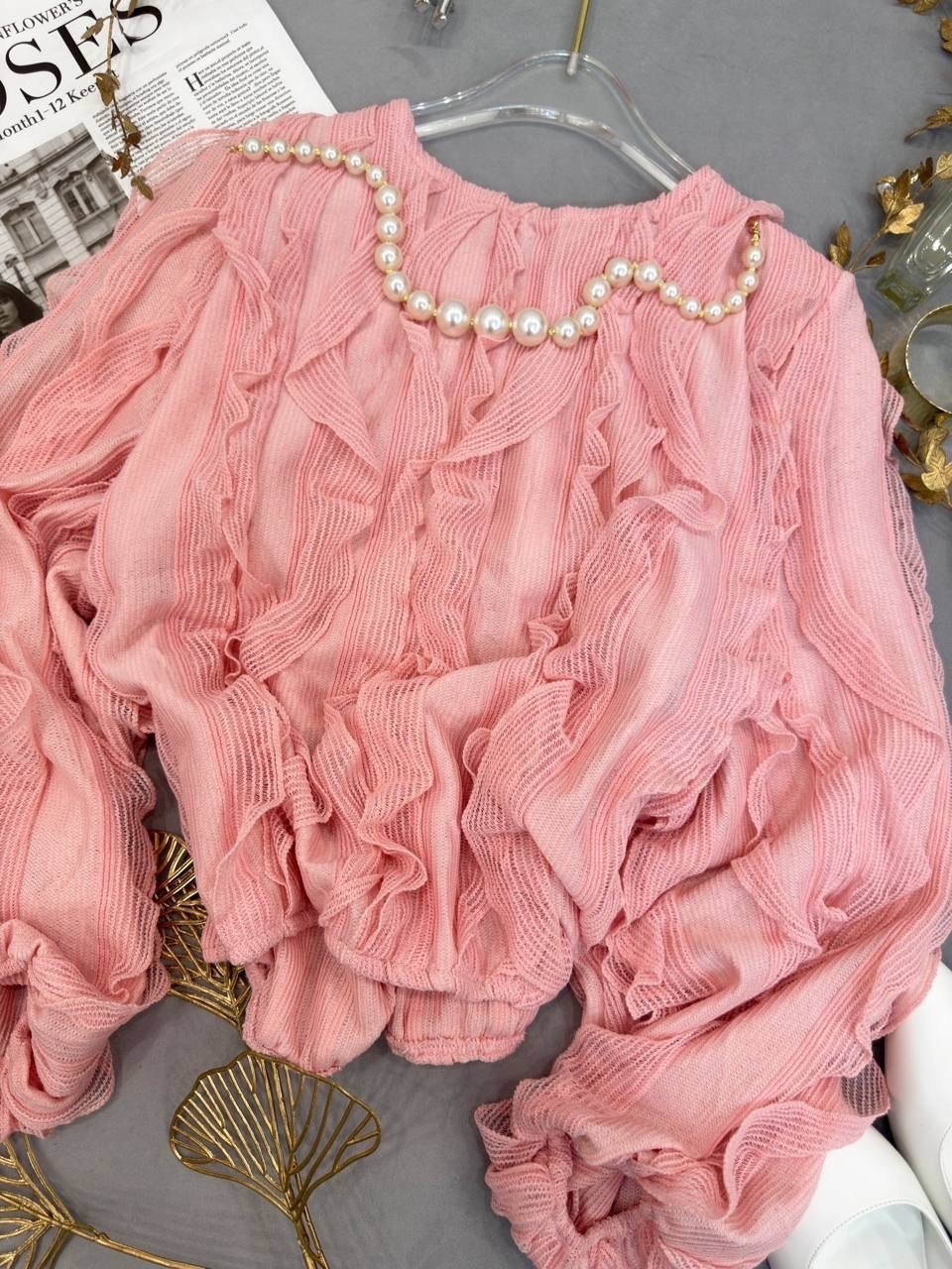 блузка с оборками,модная блузка,блузки женские,блузка из натурального шелка,блуза с длинными рукавами