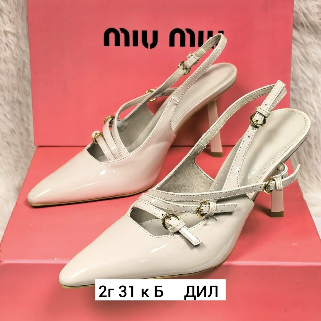 ,женские туфли,женские босоножки,туфли miu miu,кожаные босоножки miu miu белые на высоком каблуке
